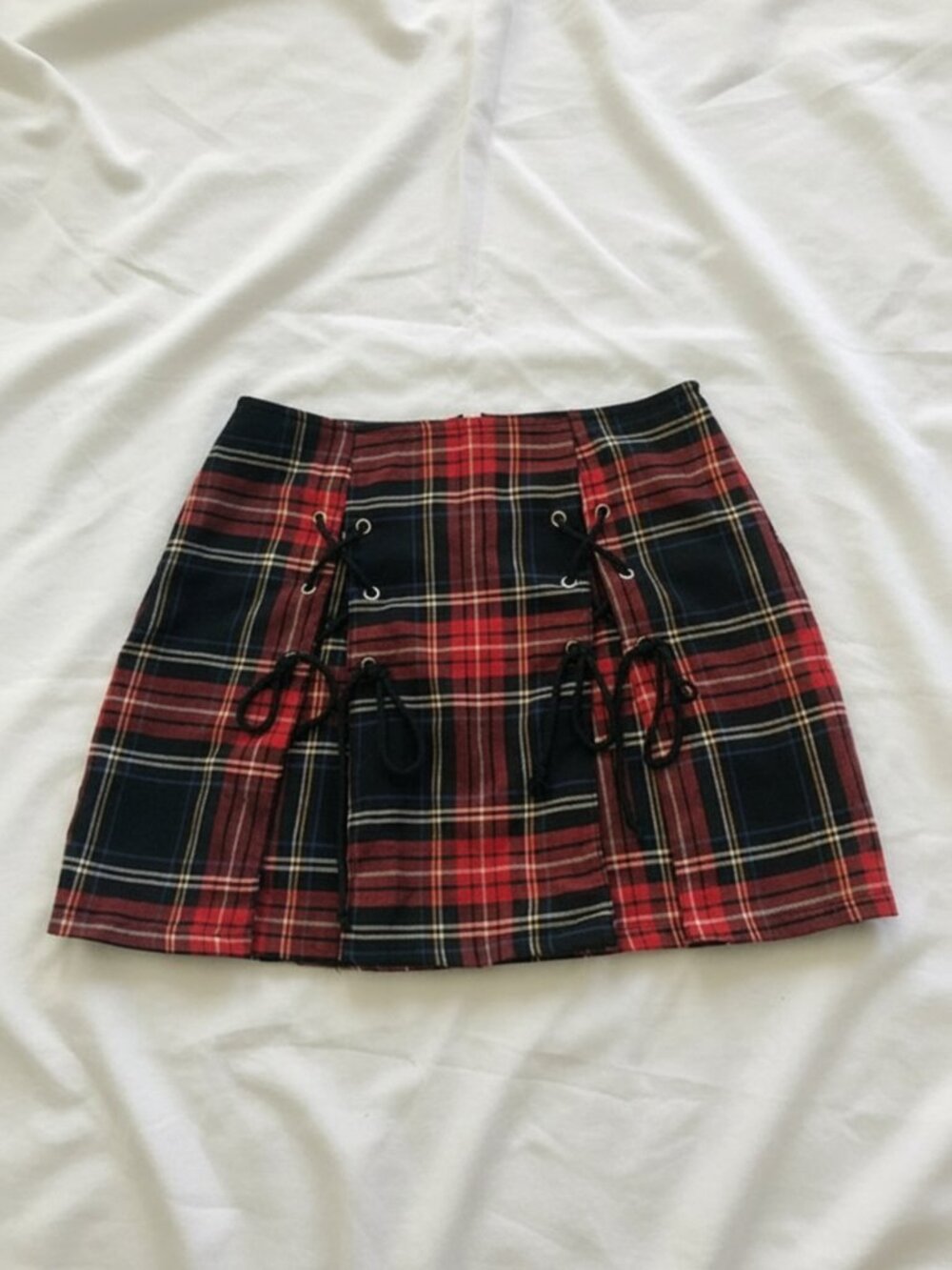LIP SERVICE Y2K Mall Goth Punk and Disorderly red/black tartan mini skirt